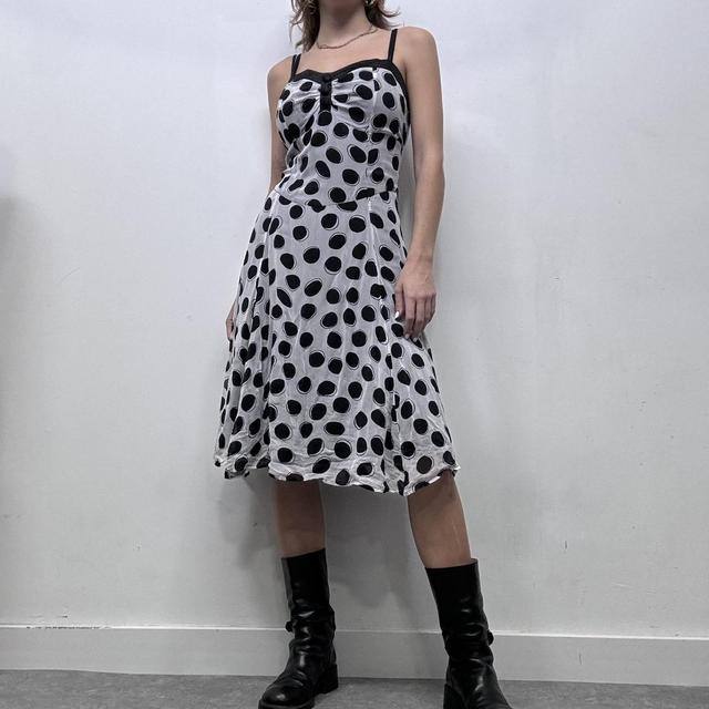 Layered polka dot dress