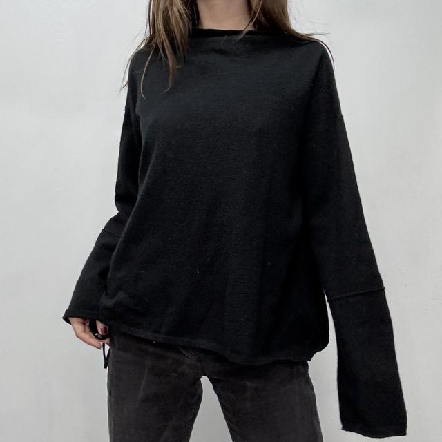 Black slouchy wool jumper