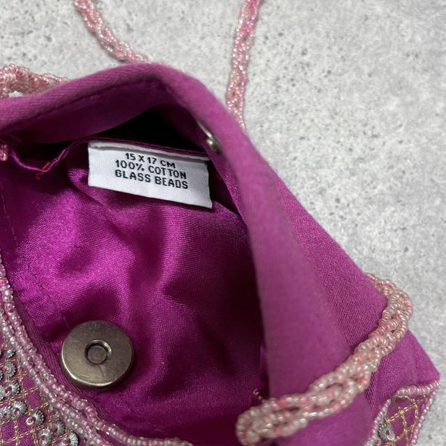 Pink beaded embelsihed bag