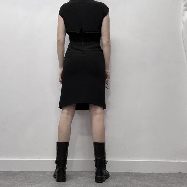 Black layered fitted vintage dress