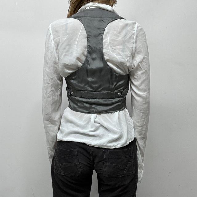 Diesel pinstripe grey waistcoat