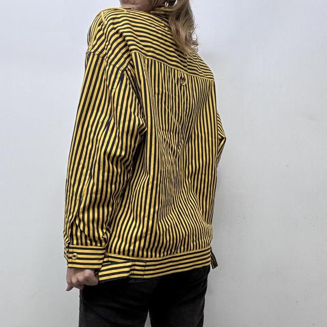 Pinstripe boxy oversized jacket