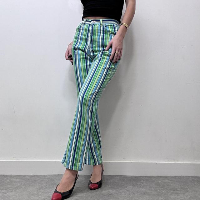Pinstripe straight leg y2k jeans