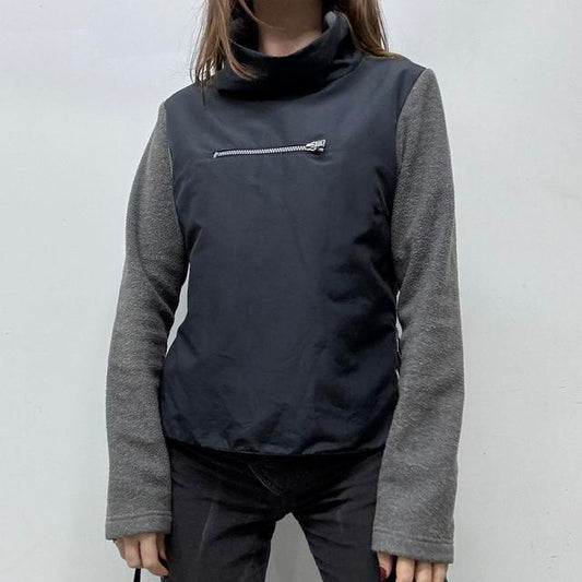 Kookai tech nylon fleece jumper