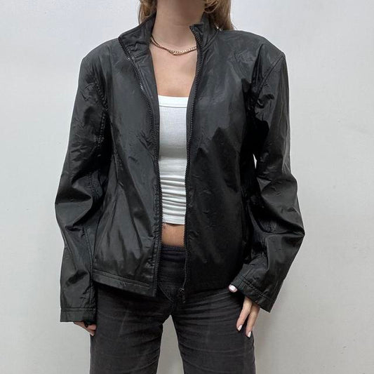 Black tech windbraker jacket