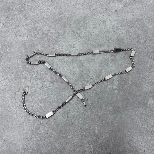 Silver chunky waist chain belt