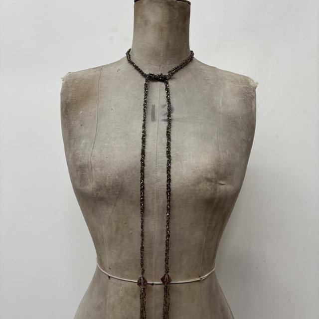 Beaded bow waist chain