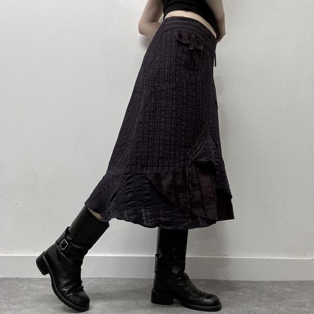 Cargo purple pinstipe skirt