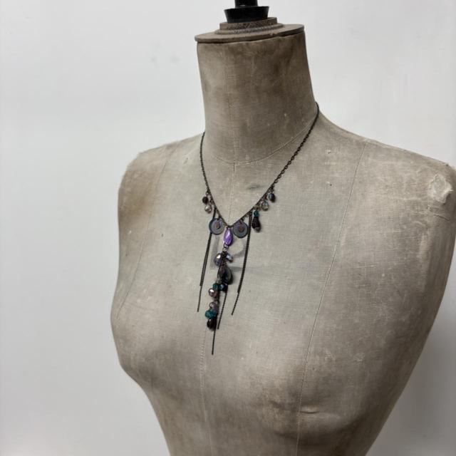 Drape chain gemstone fairy necklace