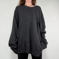 dark grey oversized wool knit