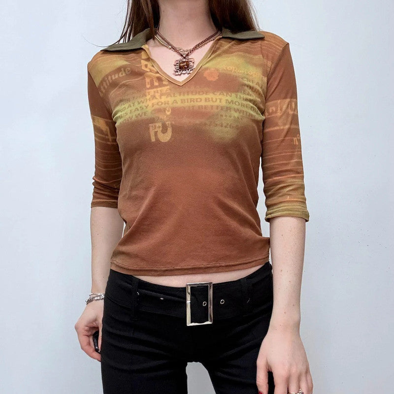 graphic cropped cop copine shirt