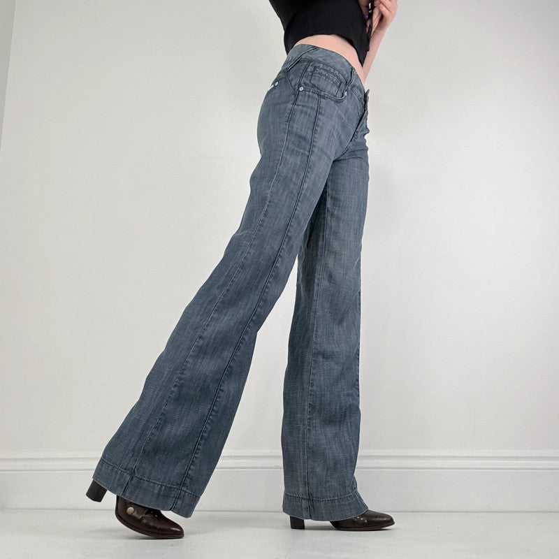 wide leg flared  bootcut jeans