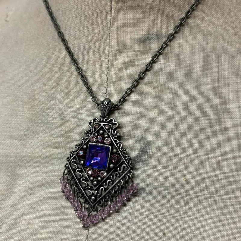 Boho hippie gemstone necklace