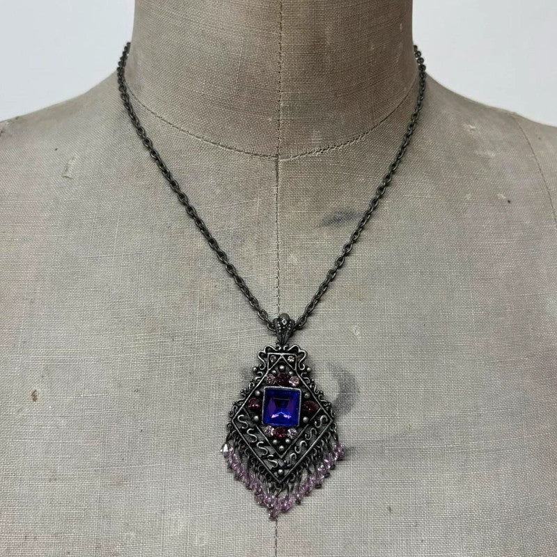 Boho hippie gemstone necklace