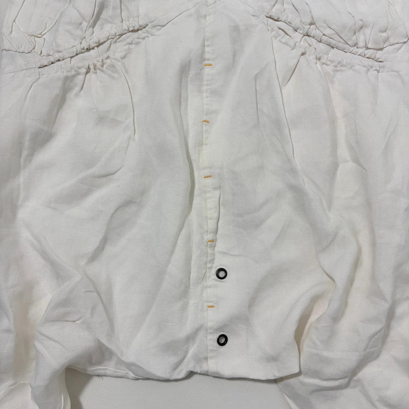 white batwing crop crotch slouchy trousers