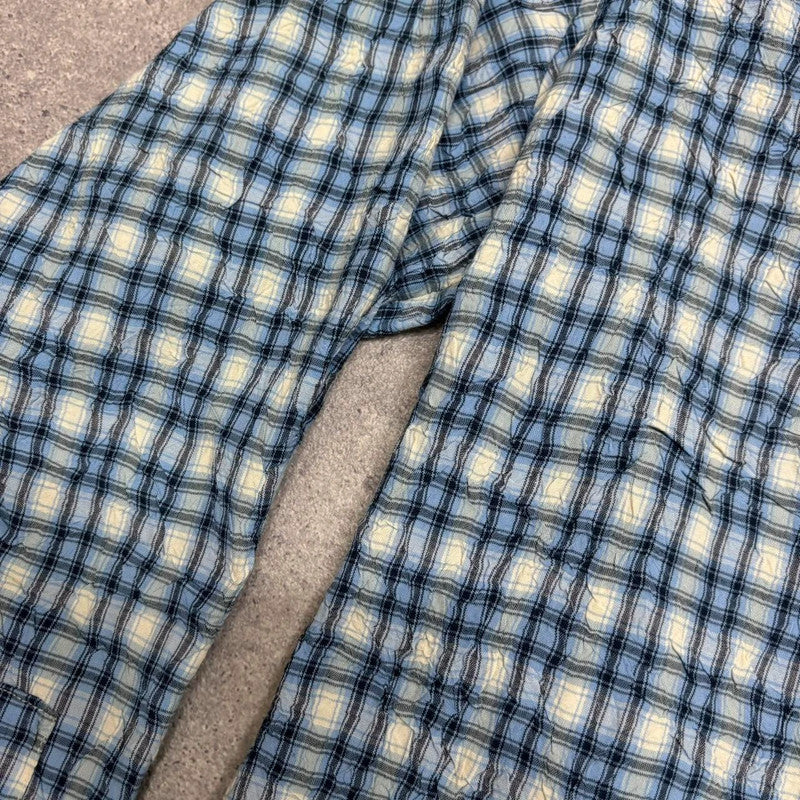 pinstripe crinkle oversized shirt