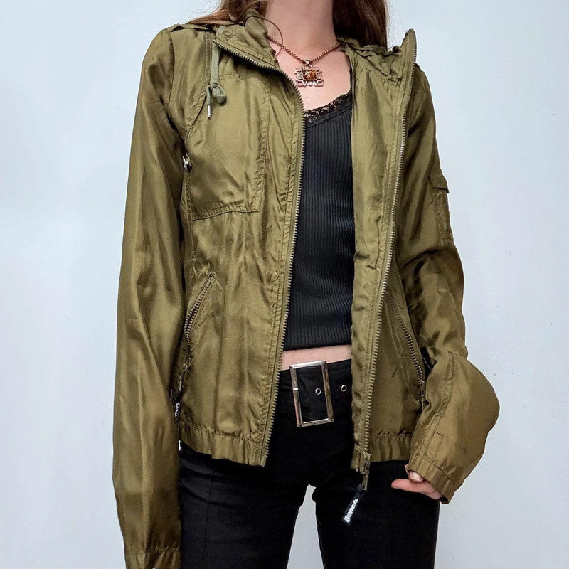 Bench khaki utility satin jacket