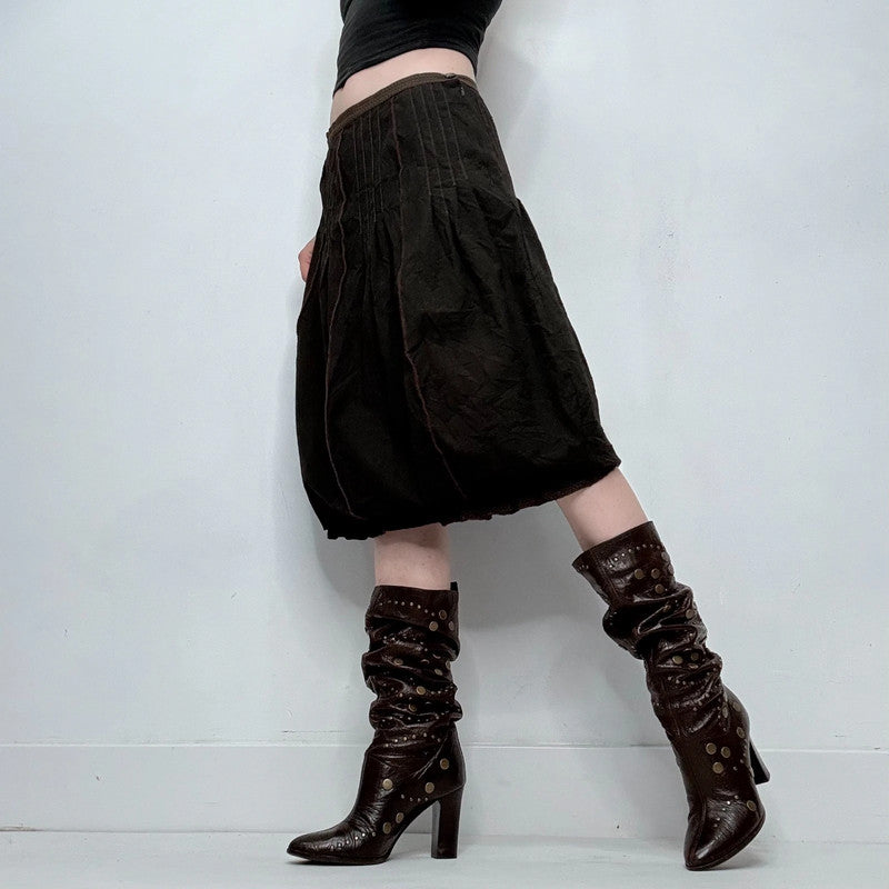 Cop Copine puff barrel midi skirt