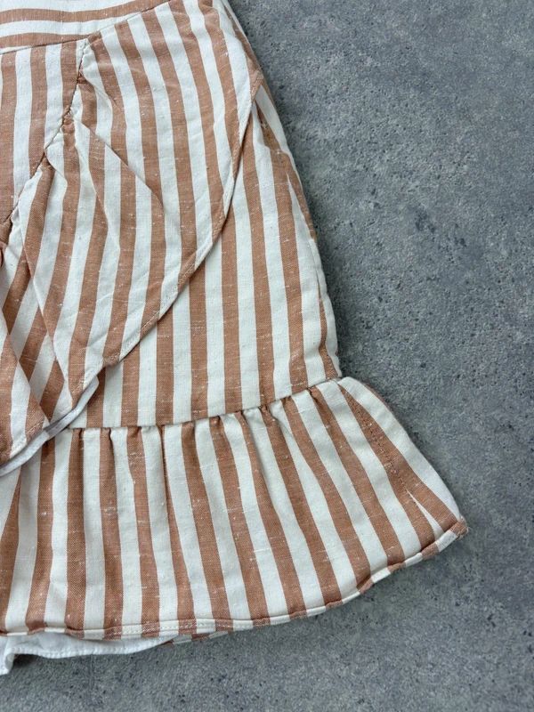 Ruffle pinstripe mini Sezane French Skirt