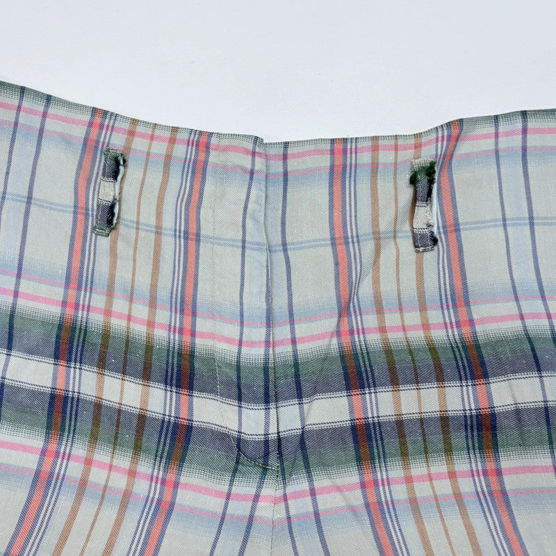 linen checked gingham shorts