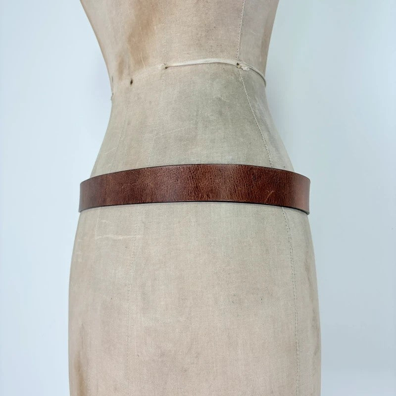 Tan leather western boho belt