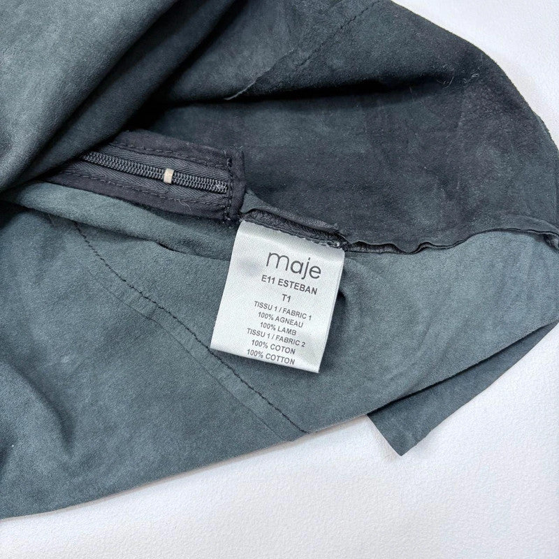 black leather fitted vest top