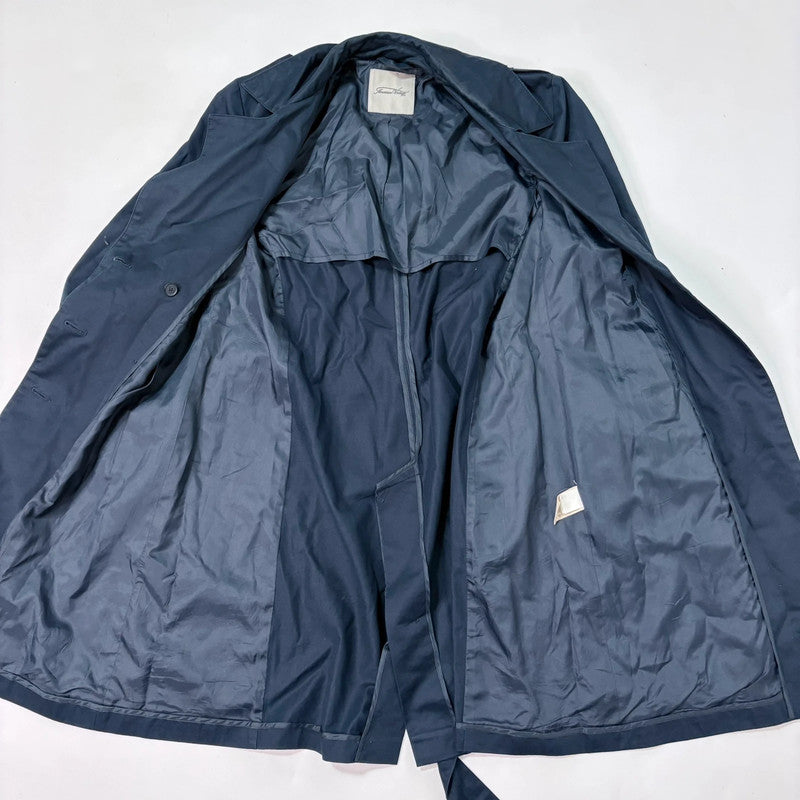 navy American vintage trench coat