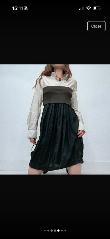 Cop Copine pleated puff midi dress
