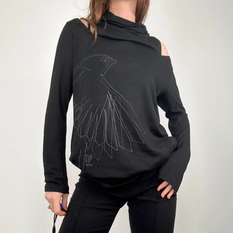 black slouchy Cop Copine t-shirt