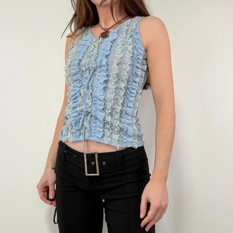 Ruffle Lace Coquette Vest