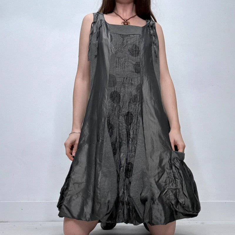 polkadot puff bubble dress