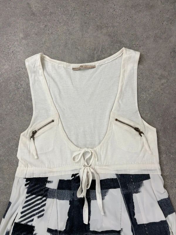 Marithé + François Girbaud graphic checked mini dress