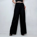 black wide leg  trousers