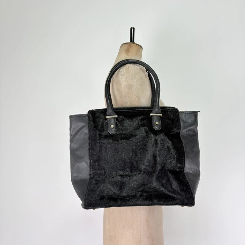 Black pony hair bag