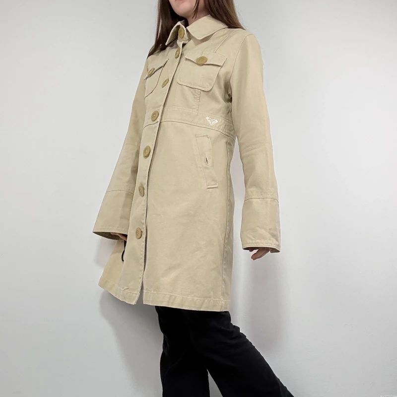 tan button canvas jacket