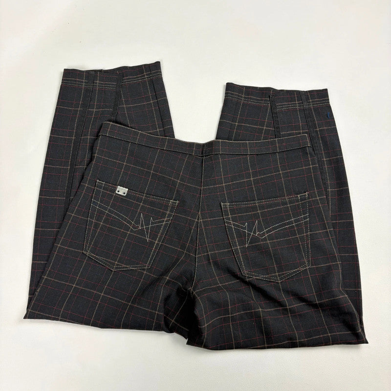 Cop Copine tartan asymmetric barrel trousers