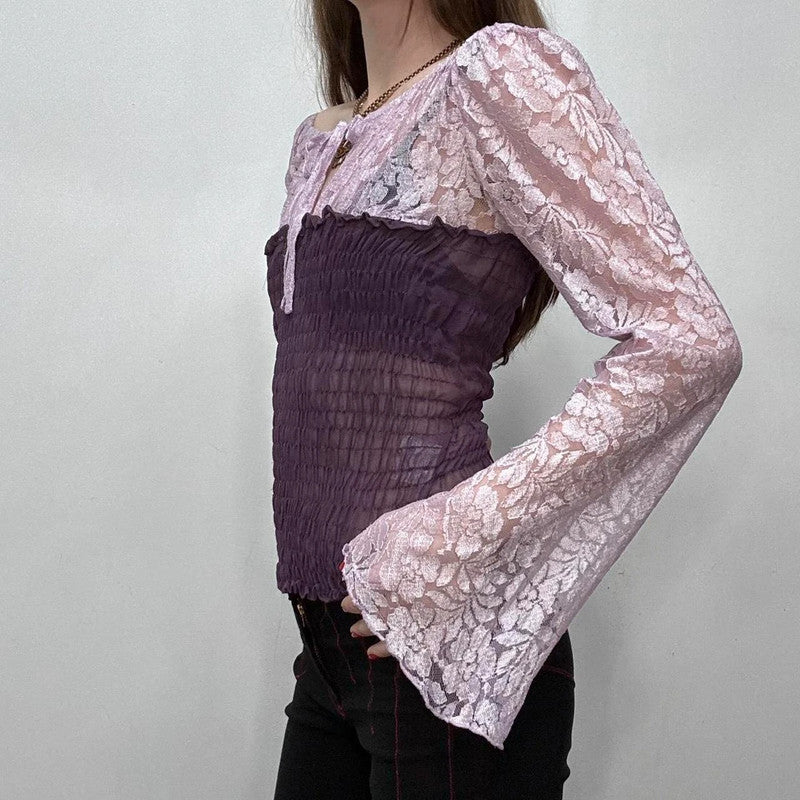 lace off the shoulder fairy top