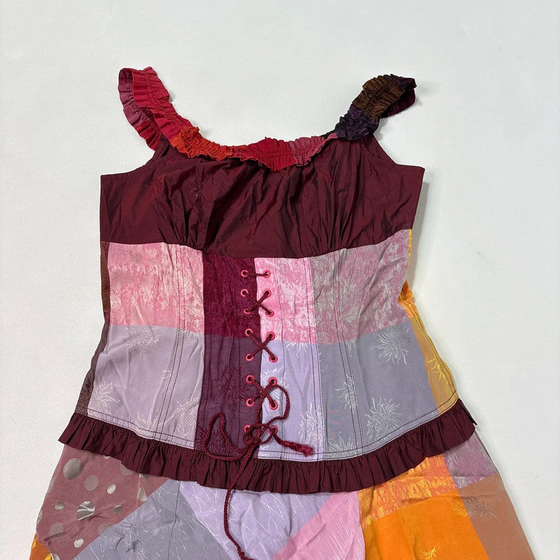 tartan corset lace dress