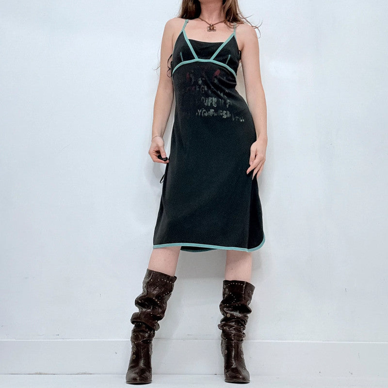 black ribbed jersey Cop Copine midi dress