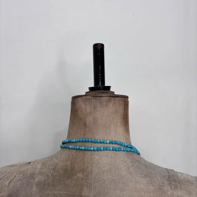 long wrap turquoise gem necklace