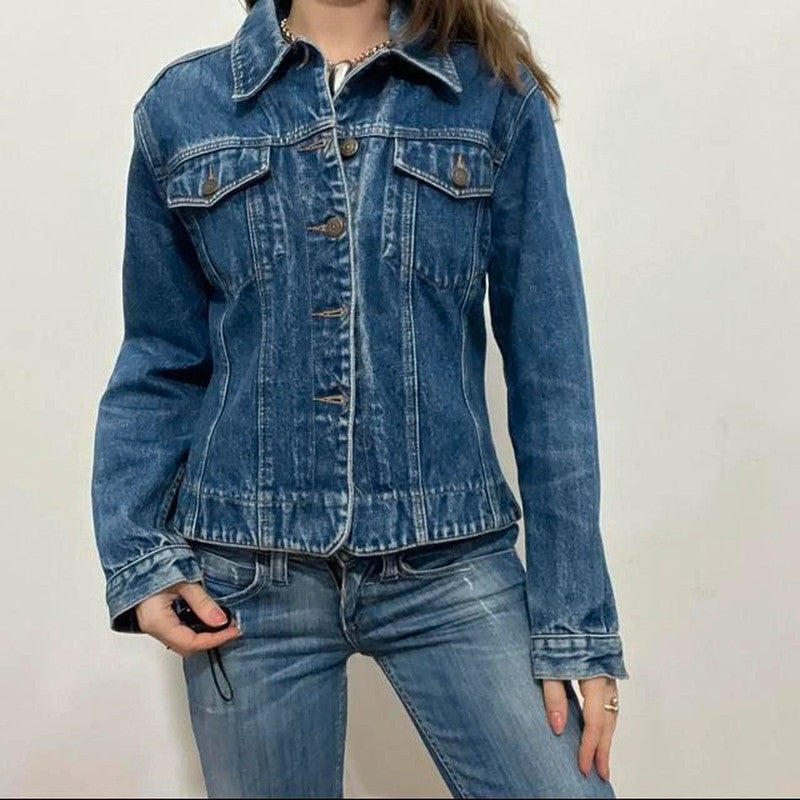 Distressed 90s denim jacket