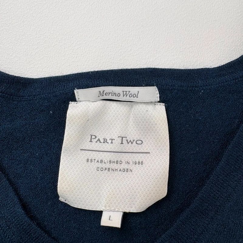 navy blue wool knitted slouchy jumper