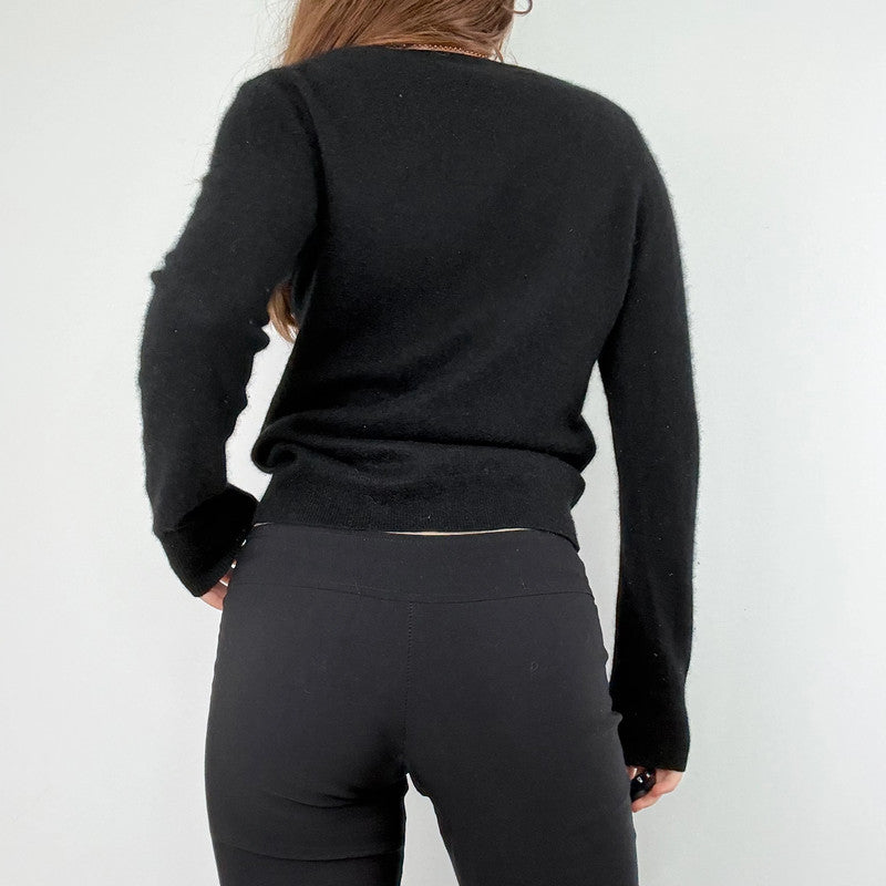 Black slouchy 100% cashmere jumper