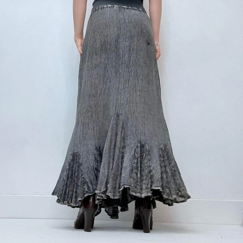 distressed grey boho fairy skirt
