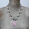 Resin crystal flower necklace