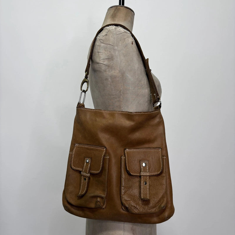 tan leather western bag