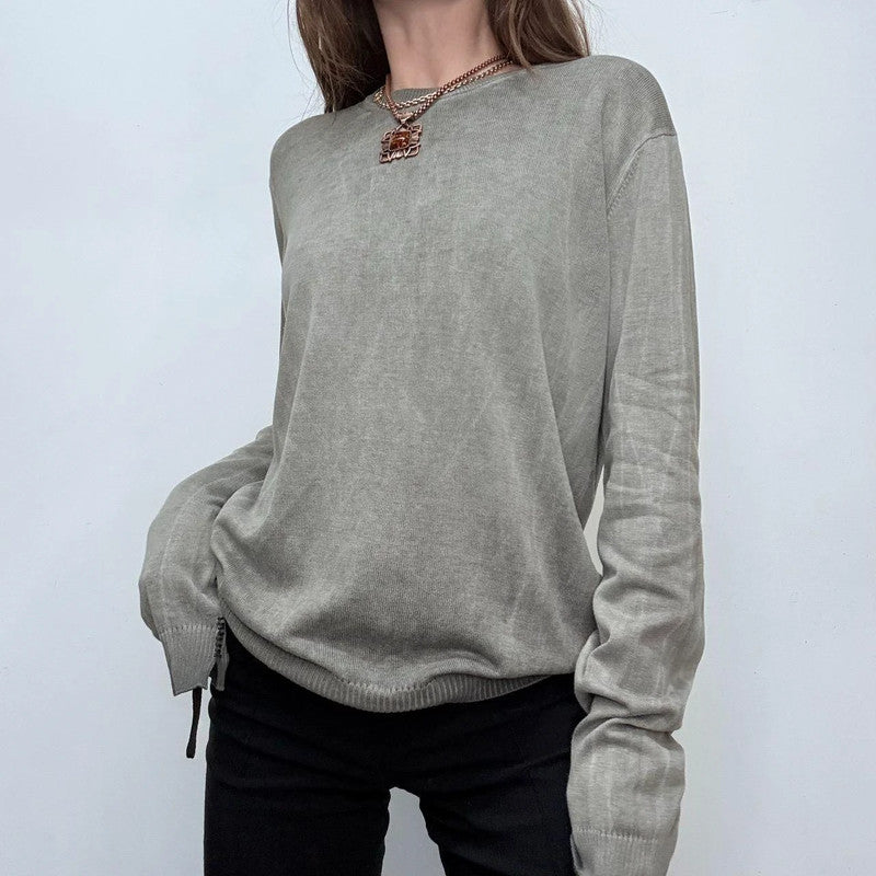 grey distressed diesel jumper