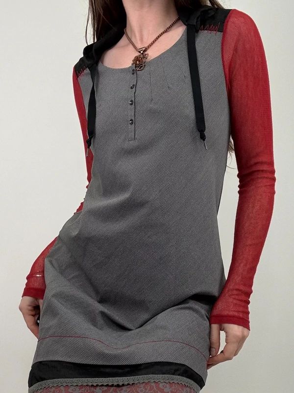 Cop Copine long sleeve a-line grunge mini dress