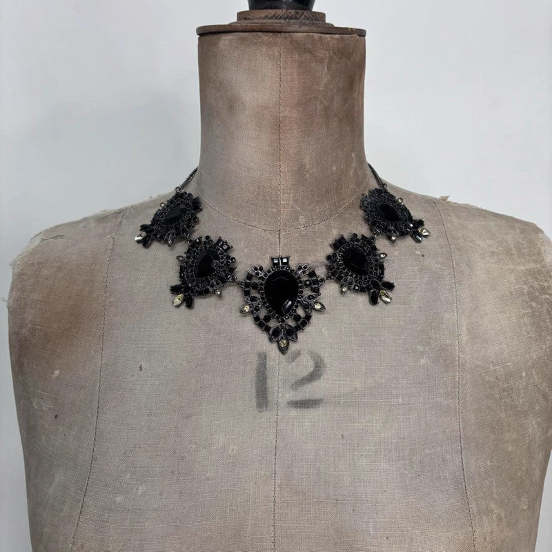 black gothic grunge necklace