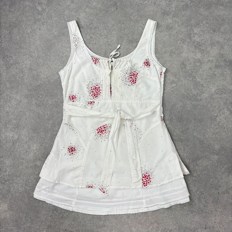white cotton layered shirt